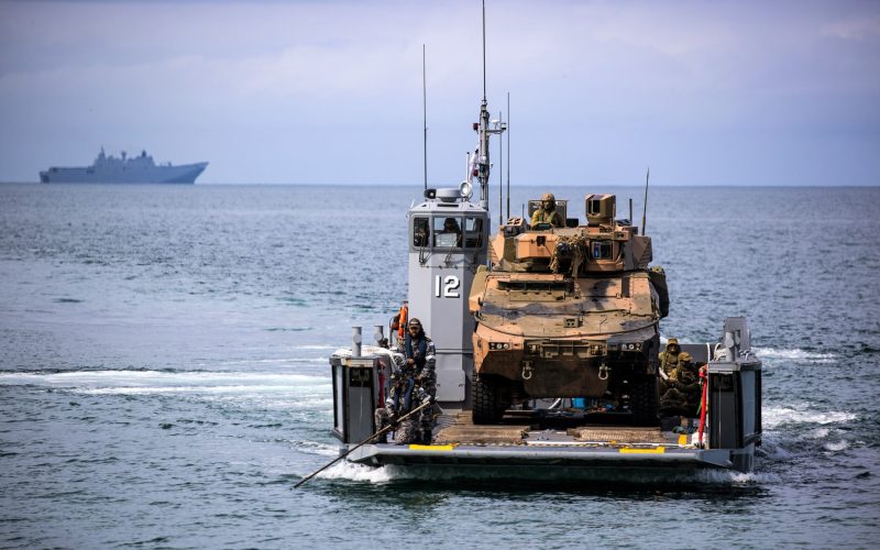 Boxer CRV on LHD Landing Craft.